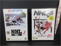 2 NHL SEGA VIDEO GAMES IN CASES NHL 94-96