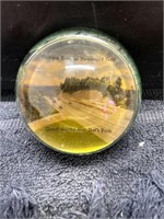Vintage Smoky Mountains Glass Paperweight
