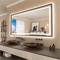 Amorho 84"x 40" LED Bathroom Mirror Framed,