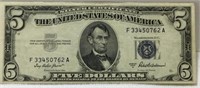 Crisp 1953A 5 Dollar Silver Certificate