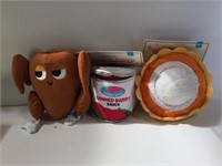 New Lot of 3 Dog Toys 
Includes: a Turkey,