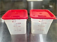 Bid X2 Clear Plastic Food Containers 7.5qts