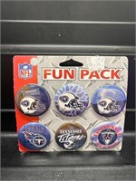 Six Tennessee Titans NOS Buttons ON Card MOC