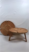 New Lot of 2 Portable Wooden Wine Table with