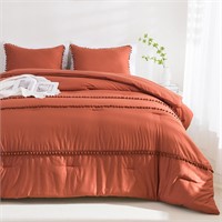 Andency Terracotta King Size Comforter Set,