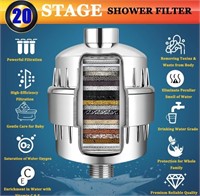 New 20-Stage High Output Shower Head Filter