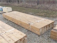 16 PCS. 6"x6"x12' HEMLOCK LUMBER POSTS