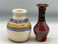 Mini pottery bud vases