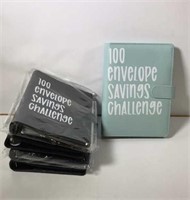 New Lot of 5 100 Envelope Savings Challenge Book