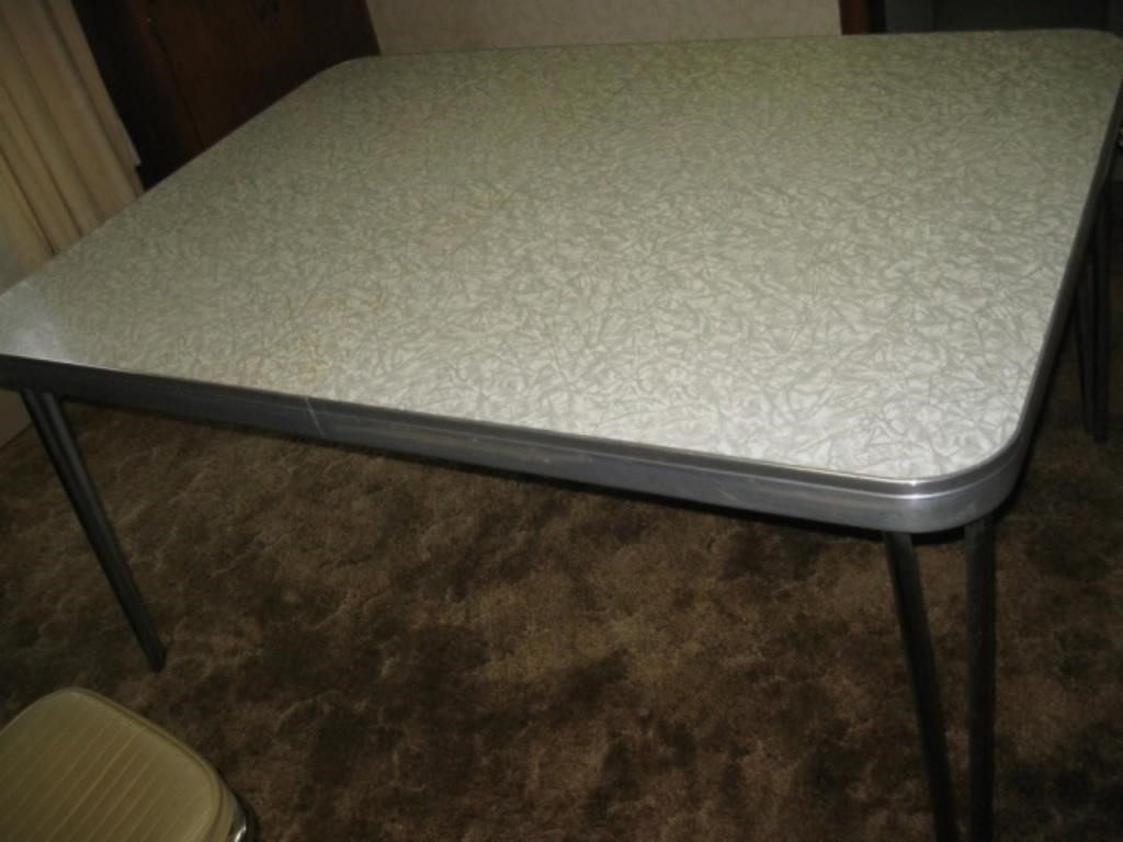 Retro 1950s Chrome and Formica Extension Table wil