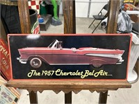 1957 Chevrolet Bel-Air Metal Sign 22" x 9" Embossd