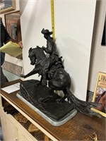 Fredric Remington "The Cowboy" bronze statue 24"H