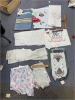 Pile of Linens Table Cloths Crochet & Lace