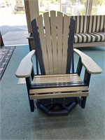 Amish Poly lumber swivel glider with stainless har