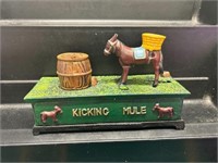 Kicking Mule Cast Iron Mechanical Bank-Works