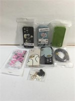 New Lot of 8 Phone Cases & Charger