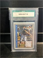Tom Brady Jersey Football Card Graded Gem Mint 10