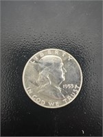 1953 Franklin half dollar 90% silver