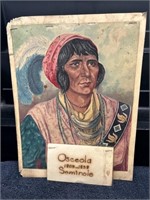 Vintage Osceola Indian Museum Photo Sign