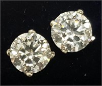 14K White Gold  Moissanite Earrings