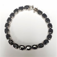 Silver Sapphire (40ct) Bracelet