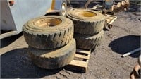 (4) 12x16.5 Skidsteer Tires and Rims