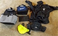 Thermal backpack, several waist bags