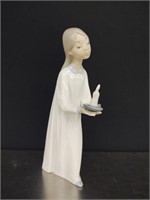 Lladro Girl with Candle Figure
