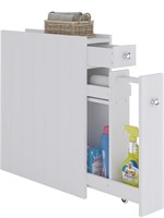 $86 Slim Bathroom Storage Cabinet White