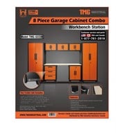 TMG-GCC08 8-Piece Garage Cabinet/Workbench Set