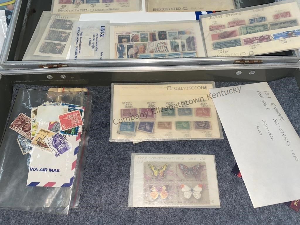 Large assortment of used stamps and a few unused