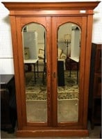 Antique Armoire with Beveled Mirrored Doors