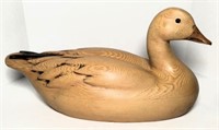 Wood Carved Duck signed R.D. Lewis