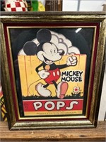 Vintage Mickey Mouse Popsicles Sign