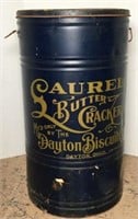 Saurel Butter Crackers Dayton Biscuits Tin Can