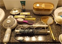 Hair dryer, curling irons, sonic jewelry cleaner