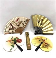 Vintage Asian/Oriental Fan Bundle Lot