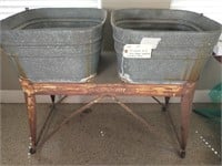 Vintage "Ever Ready" Wash Tubs w/ Original Table
