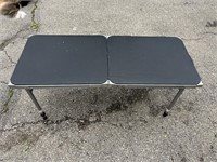 Folding Covered Metal Adjustable Legs Table