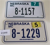 2 2000'S MOTORCYCLE LICENSE PLATES