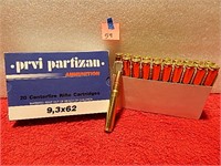 PRVI Partizan 9.3x62 285gr SP 20rnds LAST BOX!