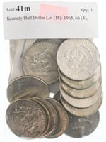 Kennedy Half Dollar Lot (18): 1965, 66 (4),