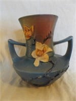 Roseville Pottery Magnolia 93-9"  Blue Pink Vase