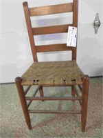 Wood Ladder Back Chair/ Cane Seat