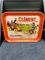 Vintage Clement Bicycles Advertising Metal Tray