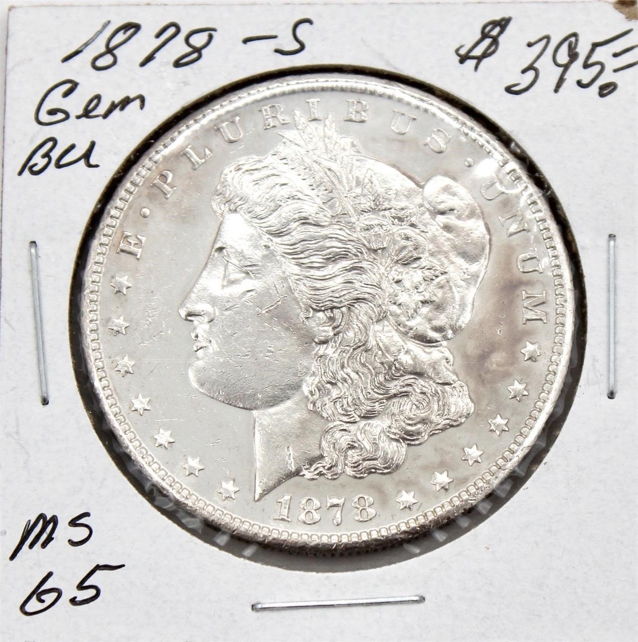 1878-S Morgan Silver Dollar Coin BU