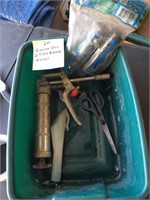 Grease Gun, 2 Grease Tubes, Funnel, & Tote