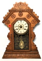 Vintage Gingerbread Clock with Pendulum