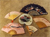 6 folding hand fans