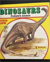 1980's vintage panini dinosaurs sticker book